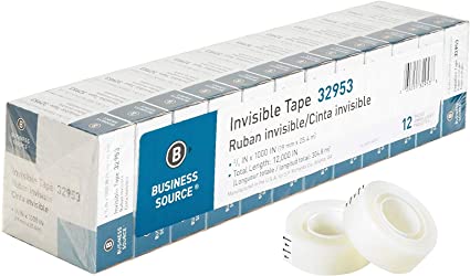 Premium Invisible Tape Value Pack, Clear (12 Pack) - 1
