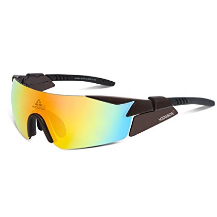 HODGSON Sport Polarized Sunglasses for Men or Women , Windbreak UV400 Protection Sports Glasses with 5 Interchangeable Lenses for Driving, Cycling, Running and Golf