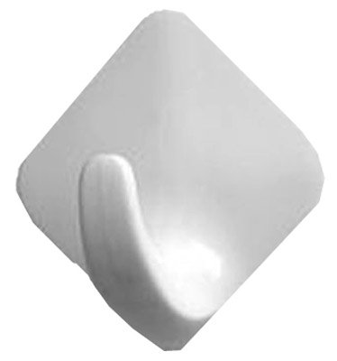 1 X Spectrum Diversified 27100 Small Magnetic Diamond Plastic Hook, White (4 Per Card)