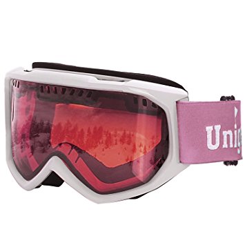 Unigear Ski Goggles, Anti-fog Snow Snowboard OTG Goggles 100% UV Protection for Men, Women and Youth