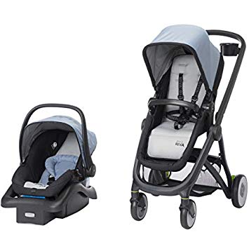 Safety 1st Riva 6-in-1 Flex Modular Travel System with Onboard 35 FLX Infant Car Seat and Base, Stormy Weather