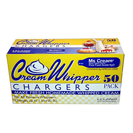 Leland Whipped Cream N2O Charger, 50 Count