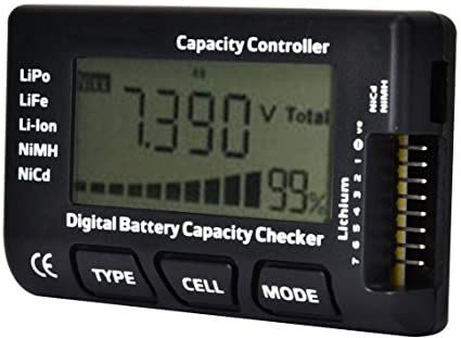 RC Battery Capacity Checker, G.T.Power 2-7S Portable Digital Battery Capacity Checker Meter Controller Tester