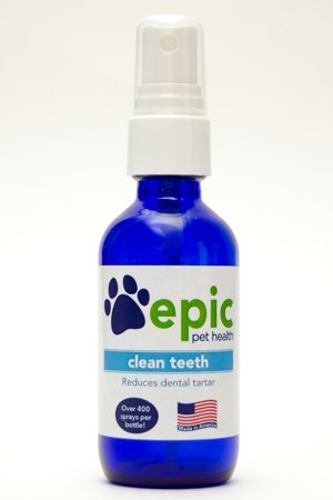 Clean Teeth Fresh Breath Natural Electrolyte Odorless Pet Dental Spray for Food & Water No Brushing Necessary Reduces Tartar Bad Breath and Promotes Healthy Teeth & Gums
