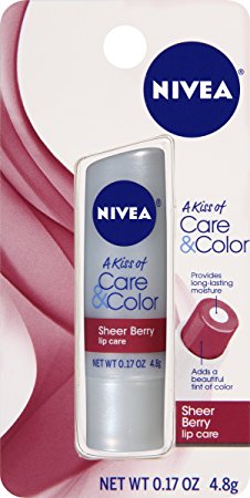 NIVEA Care & Color Sheer Berry Lip Care 0.17 Ounce Carded Pack