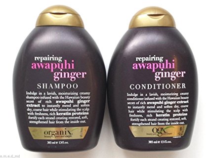 OGX Shampoo, Repairing Awapuhi Ginger, Duo Set, Shampoo & Conditioner, 13 Ounce, 1 Each