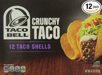 Taco Bell 12 Crunchy Taco Shells, 4.5 Ounce (Pack of 12)