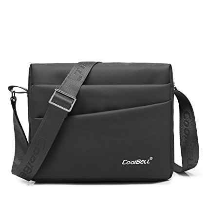CoolBell(TM)10.1 inches Unisex Laptop Shoulder Bag Waterproof Oxford Bag Messenger Bag Leisure Bag Briefcase For iPad/Tablet/Men/Women/Teens/college,Black
