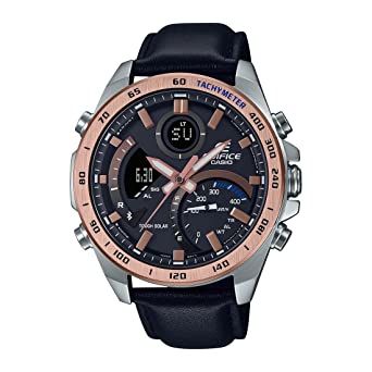 Casio Analog-Digital Rose Gold Dial Men's Watch-ECB-900GL-1BDR