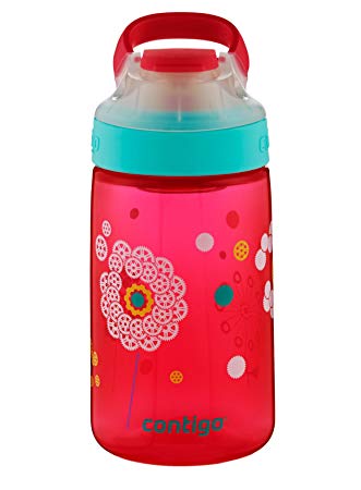 Contigo AUTOSEAL Gizmo Sip Kids Water Bottle, 14 oz, Cherry Blossom Dandelion