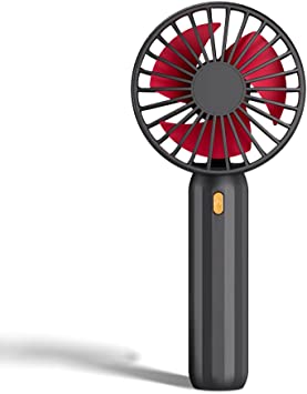 VersionTech Small Hand Fan Portable Handheld Mini USB Rechargeable Fans with 3 Speeds,Battery Operated Electric Powered Foldable Desk Desktop Fans for Women Girls Kids Home Office Travel Black
