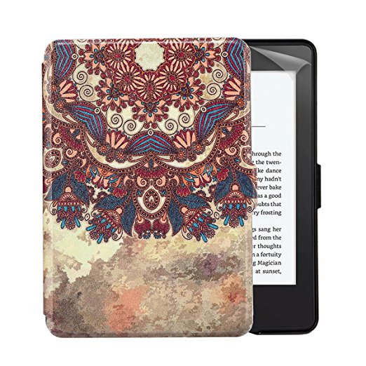 Lanmu Kindle Paperwhite Cover, Case Cover For Kindle Paperwhite (Fits All 2012/2013/2015 Versions),Free Anti-Glare Protective Film protects,Tribal Pattern