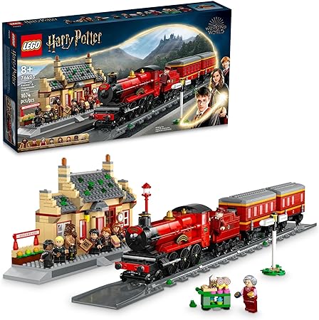 LEGO Harry Potter Hogwarts Express & Hogsmeade Station 76423 Building Toy Set; Harry Potter Gift Idea for Fans Aged 8 ; Features a Buildable Train, Tracks, Ticket Office and 8 Harry Potter Minifigures