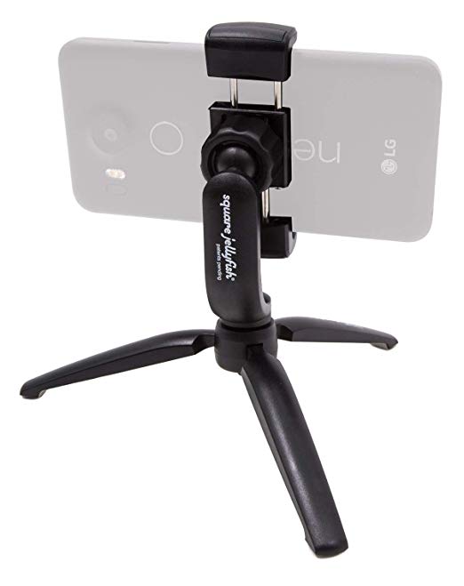 iPhone Tripod Selfie Stick Tripod Compatible - Great for Pictures, Recording Video, Phone Holder for Bed, Works with Any Size Smartphone and Jelly Grip WX Wireless Charger (Sold Separately)
