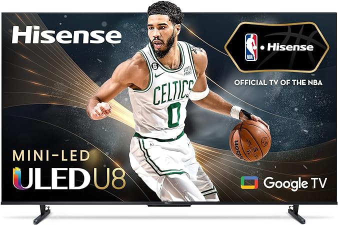 Hisense 75U88KM- 75" Mini-LED Pro 4K ULED 144 Hz Google TV with Quantum Dot Technology, Dolby Vision Atmos, IMAX Enhanced, Gaming Smart TV with HDR10, HDR10 , HLG (Canada Model) 2023