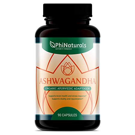 Ashwagandha - Ashwagandha Root Powder - Anxiety Relief - Adrenal Fatigue - Stress Relief - Mood Enhancer - Increase Immune Energy Focus Concentration - Organic Herbal Supplement 500mg (90 Capsules)