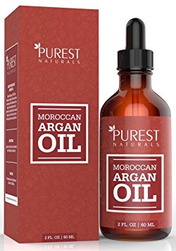 Purest Naturals Moroccan Argan Oil - 100% Pure - Dry Skin Beauty Care for Hair, Face & Nails - The Anti Aging, Anti Wrinkle Beauty Secret - Grade Triple A Extra Virgin Cold Pressed