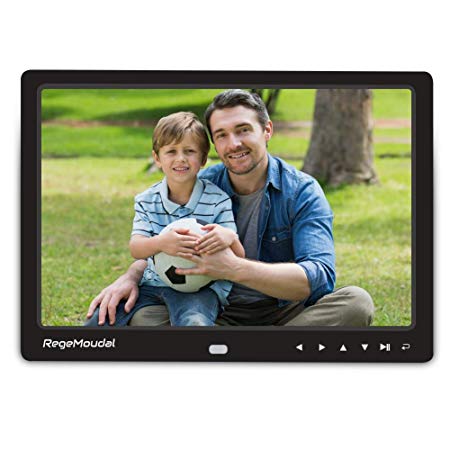 RegeMoudal Digital Photo Frame,12 Inch Electronic Photo Frame with LED Screen 1080P High Resolution,Digital Picture Frame with Photo/Music/Video Player & Calendar Alarm Function, Black