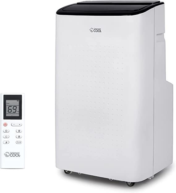 COMMERCIAL COOL 3-in-1 Portable Air Conditioner, Dehumidifier & Fan, 15,000 BTU Portable AC Covers up to 775 Sq. Ft, Includes Installation Kit, AC Unit with 2 Remote Controls, White