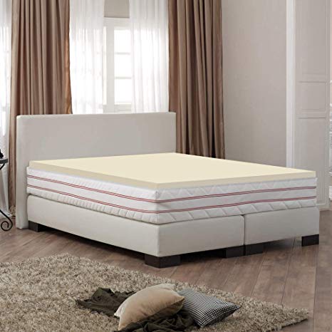Continental Sleep High Density Foam Topper,Adds Comfort to Mattress, King Size