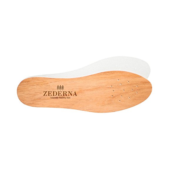 ZEDERNA Cedar Wood Shoe Insoles: Natural solution for sweaty feet, foot odor, athlete's foot (1 Pair)