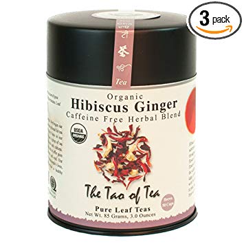 The Tao of Tea, Hibiscus Ginger Tea, Loose Leaf, 3.0-Ounce Tins (Pack of 3)