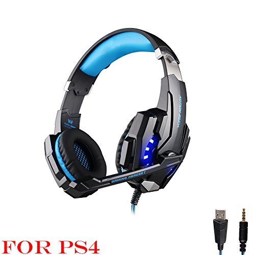 New Version Led Light HeadseteTopxizu 35mm Game Gaming Headphone Headset Earphone Headband with Microphone for Laptop Tablet Mobile Phones and PS4 headset