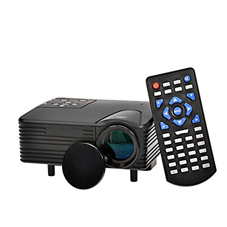 LightInTheBox Full HD Mini VGA (640x480) LCD Image System Multimedia LED Projector with AV/VGA/SD/USB/HDMI Slots(H80)Home Video Movie Theater Mini Projectors