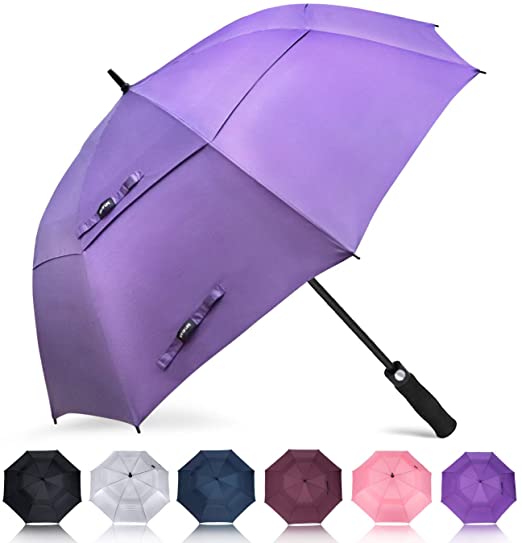 ZOMAKE Automatic Golf Umbrella Windproof, Large Stick Umbrella with 62/68 Inch Oversized Double Canopy Vented, Sun Protection for Men Women