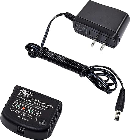 HQRP 9.6V-18V Ni-Mh Ni-Cd Battery Charger fits Black and Decker GC818B GCO1800 HP1800K HP180K-B3 HP18VSB-2 HPD18AK-2 NHT2218 NHT518 NHT518B NHT518G NHT518L NLP1800 NLP1800B Power Tool