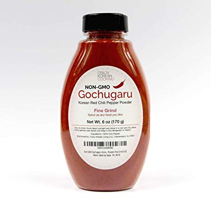 Non-GMO Gochugaru, Korean Red Pepper Powder, Fine Grind 6 OZ