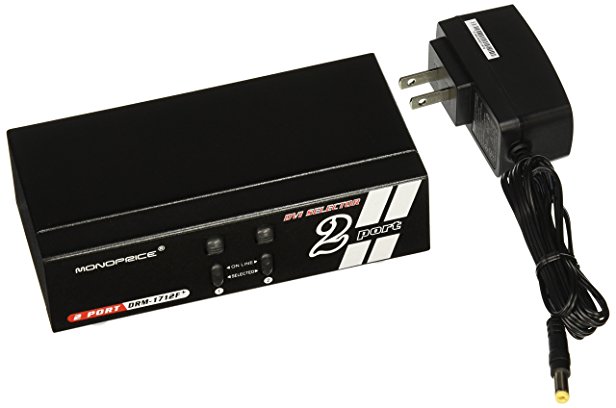 Monoprice 104069 2 x 1 Enhanced Powered DVI Switcher