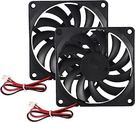 2Pcs DC 5V 8010 Fan 3D Printer 80x80x10 Brushless Cooling Fan 80MM for Makerbot for Ardu ino 3D Printer PC CPU Computer Case Fan Cooler