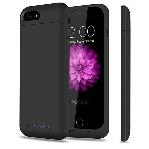 iPhone 6 6s Battery Case,TQTHL 3800mAh Rechargeable External Battery Portable Power Charger Protective Charging Case for iPhone 6 6s (4.7 inch) -Black