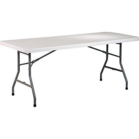Office Star 6' Resin Multi Purpose Table, Durable construction Light weight sleek design Powder coated tubular frame
