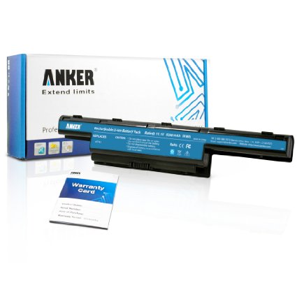 Anker New Laptop Battery for Acer Aspire 4253 4551 4552 4738 4741 4750 4771 5251 5253 5336 5349 5551 5552 5560 5733 5733Z 5741 5742 5750 5750G 5755 7551 7552G 7560 7741 7741Z 7750 7750G and Acer TravelMate 4740 4740G 5735 5735Z 5740 5740G and Gateway NV55C NV53A NV59C - 18 Months Warranty Li-ion 6-cell 5200mAh58WH