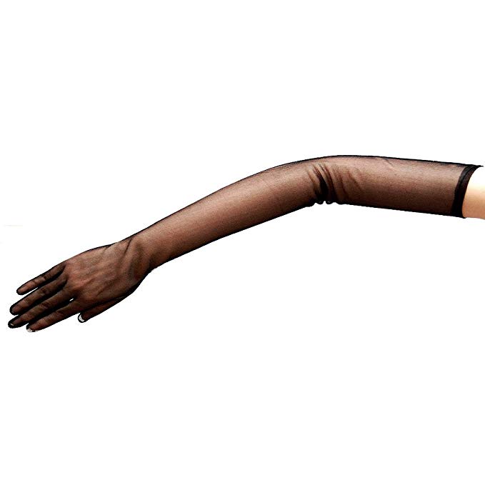 ZAZA BRIDAL 23.5" Long Gorgeous Sheer Gloves Slip-on Opera Length 16BL
