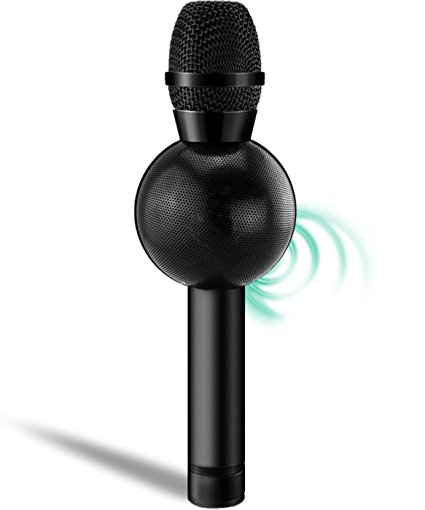 Karaoke Microphone: Wireless Handheld Machine For Kids With Bluetooth Speaker Player System. Best Portable Multipurpose Professional Vocal Mixer Mic To Sing Songs And Play Music. For Apple & Android