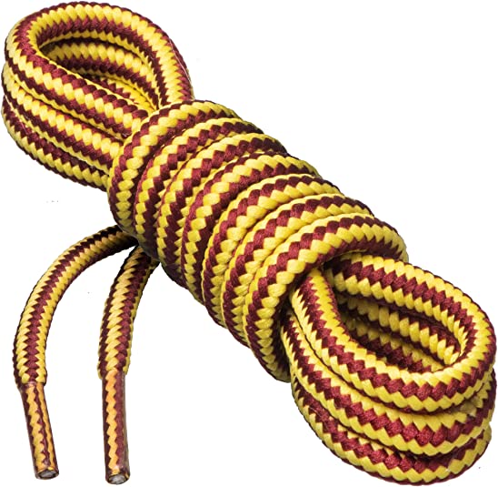 Birch 1/5" Thick Tough and Heavy Duty Round Boot Shoelaces for Boots and Hiking Shoes.