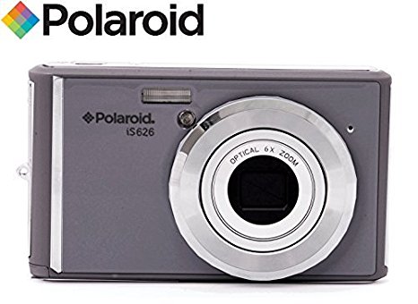 Ultra Compact Digital Camera Polaroid IS426 (16 Megapixel 6x Optical Zoom, Li-Ion Battery) (Grey)