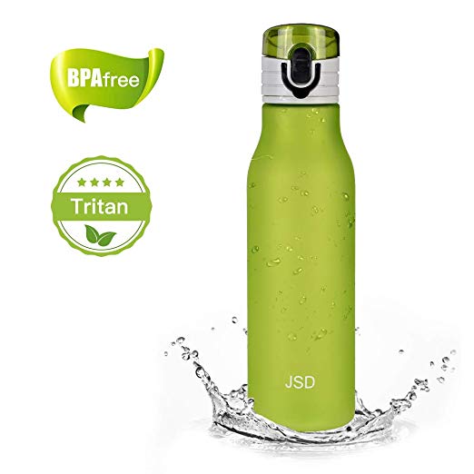 JSD Sports Water Bottle, Simple Best Water Bottle, One Click Open, Flip Top Leak Proof Lid, Safety Material Bottle Perfect Suitable for Travel and Home (20 oz)