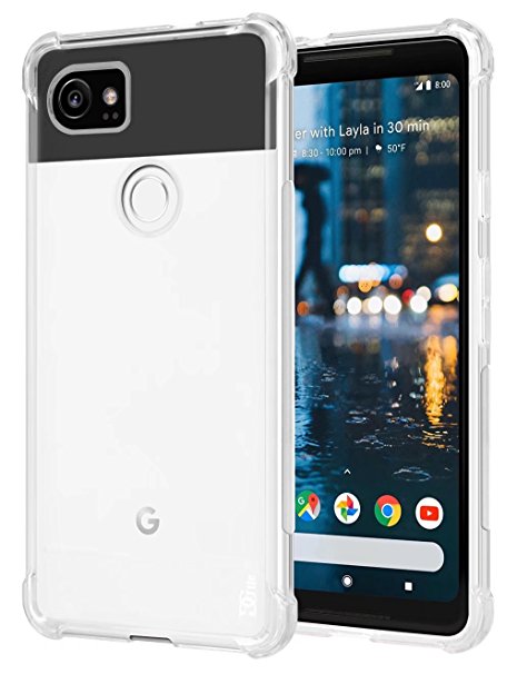 Google Pixel 2 XL Case, DGtle [Shockproof] TPU Gel Anti-Scratches Premium Slim Flexible Soft Bumper Rubber Protective Case Cover for Google Pixel 2 XL (Clear)