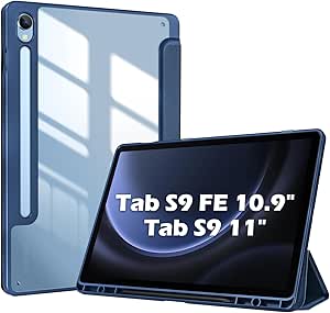 ProCase Protective Case for Galaxy Tab S9 FE 10.9" / Tab S9 11" 2023, Slim Stand Hard Back Shell Smart Cover for Galaxy Tab S9 FE S9 Tablet (SM-X510/X710) -Navy