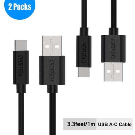 USB Type C Cable, CHOETECH 2Pack (3.3ft*2) 56k ohm pull-up resistor USB C to USB A Cable for Nexus 6p, Nexus 5x, Lumia 950xl/950, the new MacBook and Other Type-C Supported Devices