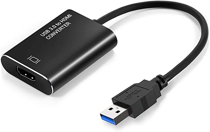 USB 3.0 to HDMI Adapter, Full HD 1080P USB to HDMI Video Converter Cable with Audio Output for Multiple Monitors, Compatible with Windows XP 7/8/8.1/10 [ Not Support Mac & Vista ]
