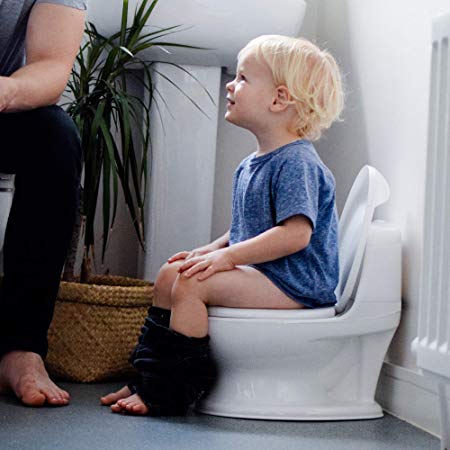 Nuby My Real Potty Training Toilet with Life-Like Flush Button & Sound for Toddlers & Kids