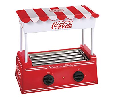 Nostalgia HDR565COKE Coca-Cola Hot Dog Roller and Bun Warmer