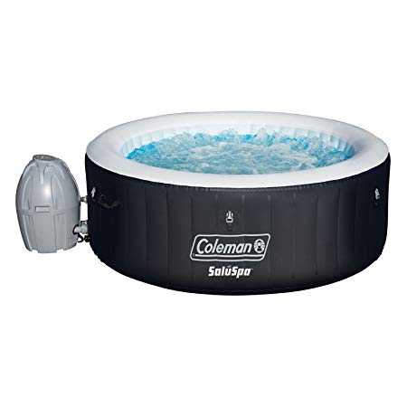 Coleman 71" x 26" Portable Spa Inflatable 4-Person Hot Tub, Black, 13804