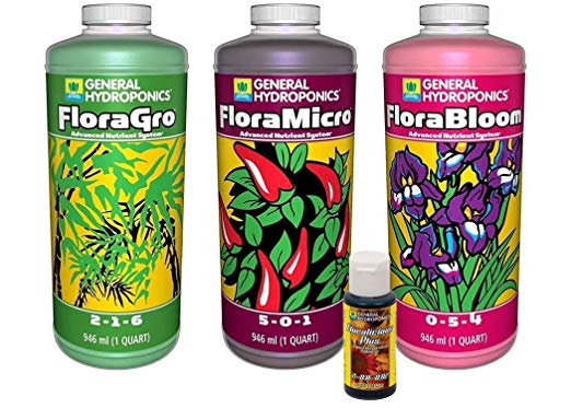 FloraGro, FloraBloom, FloraMicro Set   1oz Floralicious Plus (Quarts)