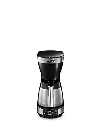 De'Longhi ICM16731 Filter Coffee Machine, 1200 W, Black with Stainless Steel finishings